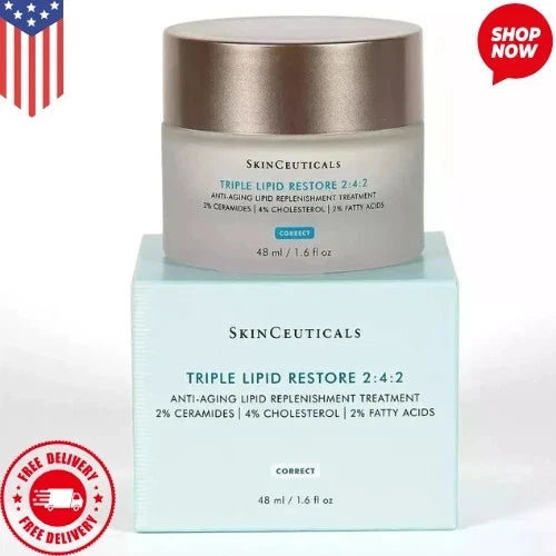 SkinCeuticals' Triple Lipid Restore 1.6 oz Face Cream 2:4:2,48ml New in Box